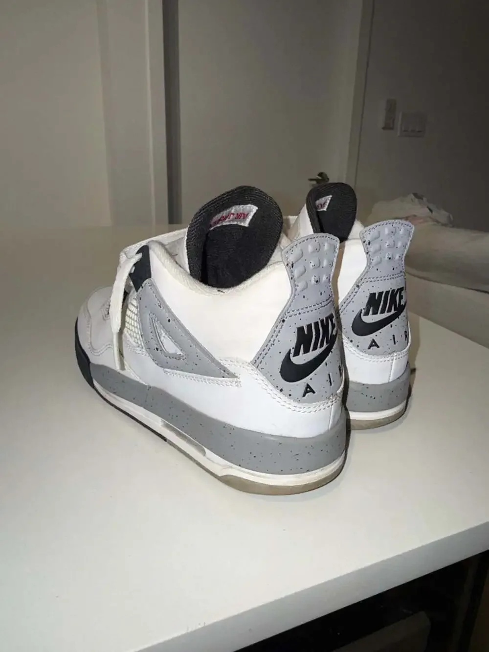Air Jordan 4 Retro OG BG White Cement 2016 836016-192 Sz 5.5Y
